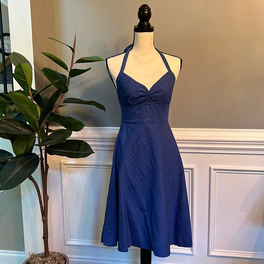 J. Crew | Blue Halter Dress